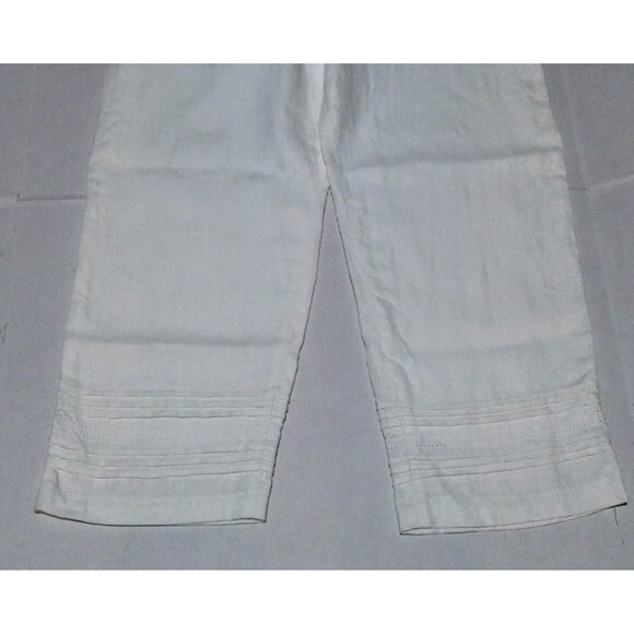 Jillian Jones Linen Straight Leg Pants-Size 8-Lined-Pockets-High Rise-Lagenlook - Picture 4 of 10